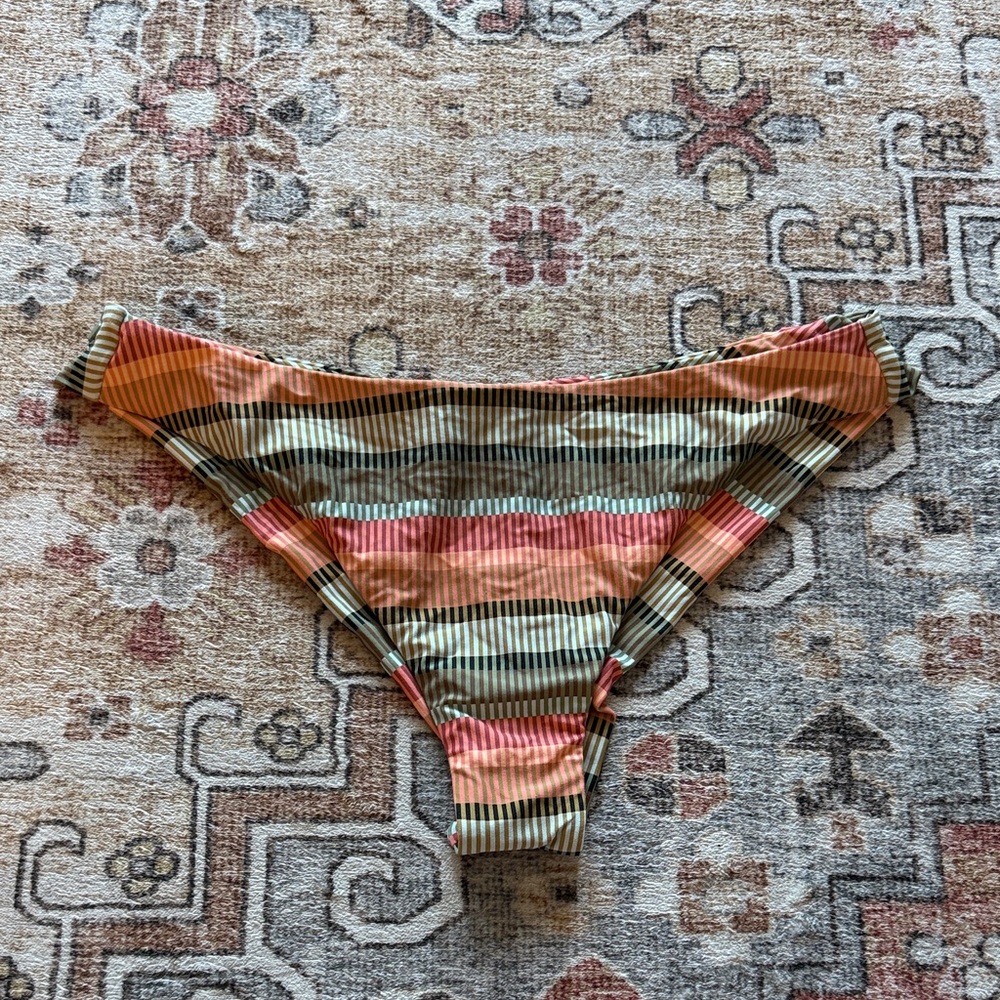 Volcom Multicolor Striped Bikini Bottom